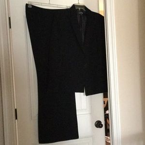 Black wide- legged pantsuit